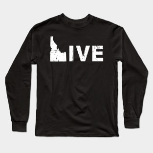 Live in Idaho | Boise | Potato | T-Shirt | Christmas Gift Idea Long Sleeve T-Shirt